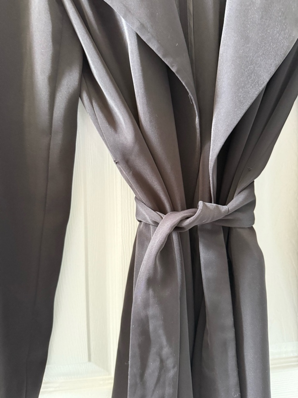 Express Black Open-Front Long Coat - Picture 5 of 5